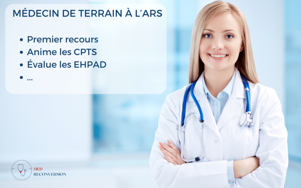 femme médecin de terrain à l'ARS