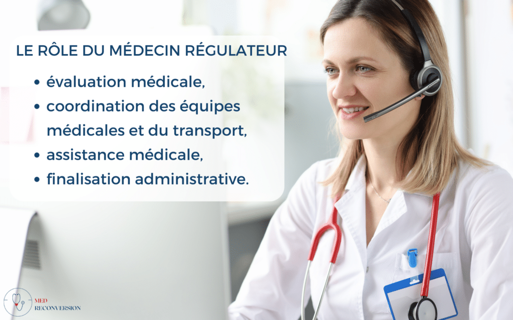 médecin régulateur organisant un rapatriement sanitaire