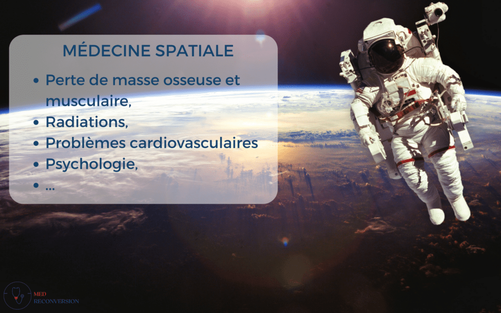 photos d'un astronaute qui illustre la médecine spatiale