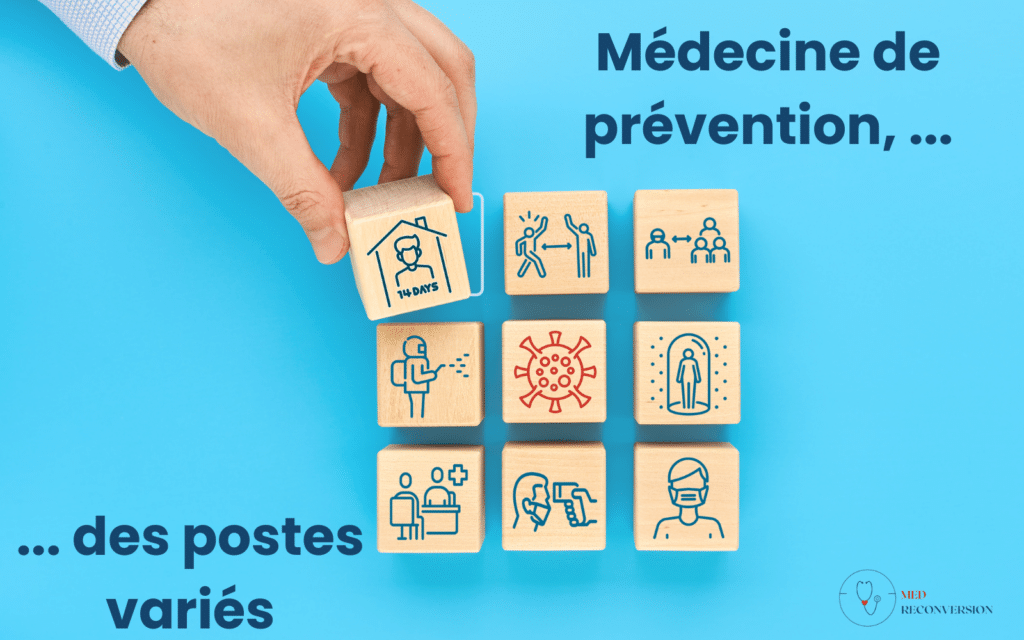 cubes représentant les différents postes en médecin préventive