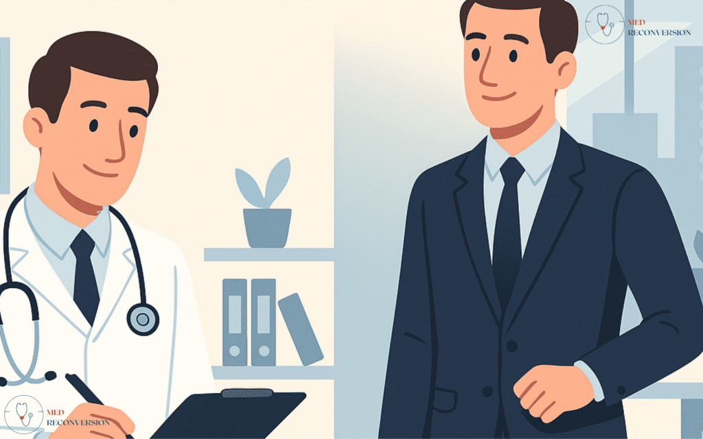 image d'un médecin devenu consultant en cabinet conseil