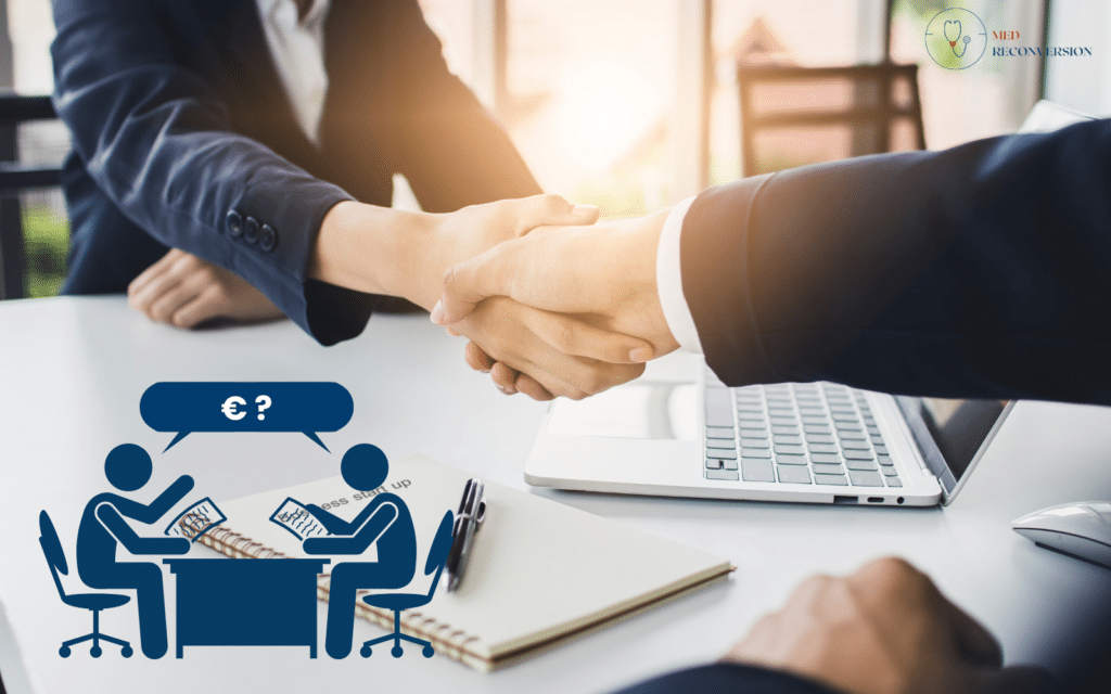 photo d'un médecin négociant son salaire