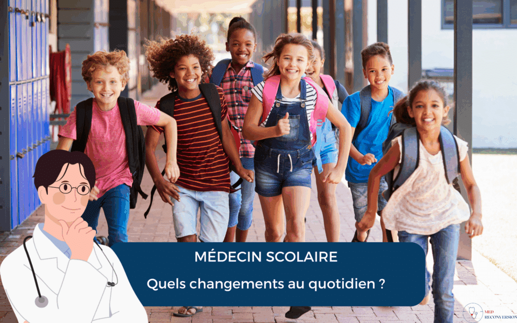 image d'enfants dans un couloir d'école pour montrer le quotidien du médecin scolaire