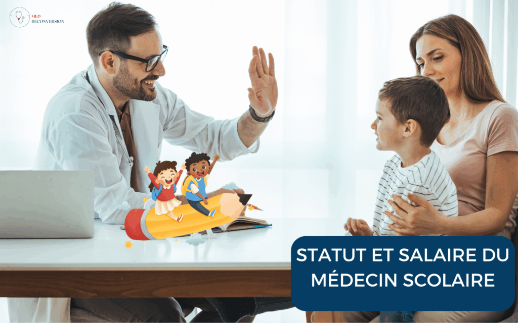 image du médecin scolaire en entretien avec une famille