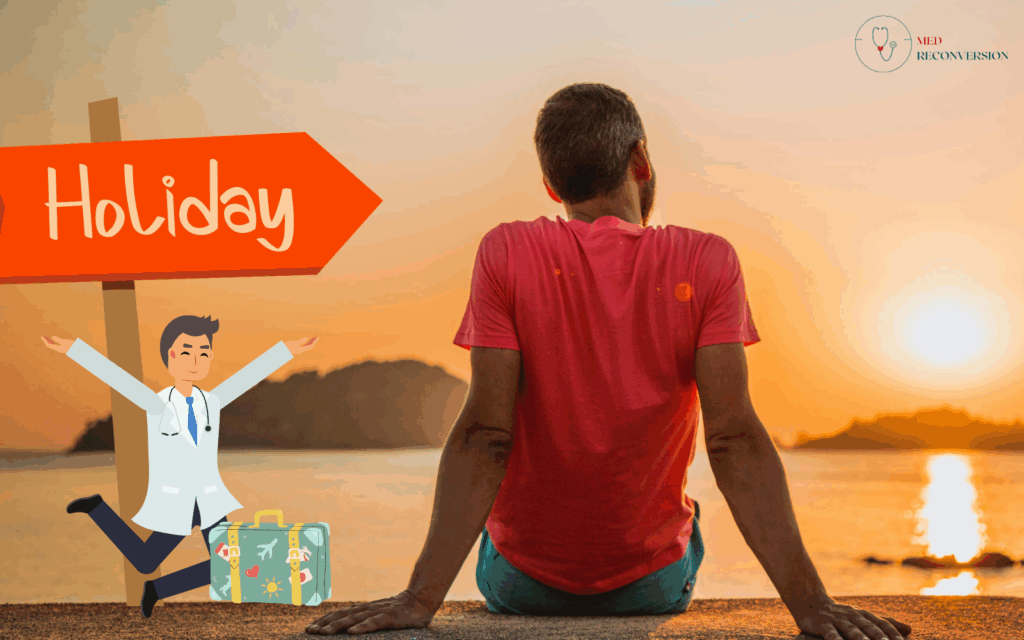 image d'un médecin qui part en vacances
