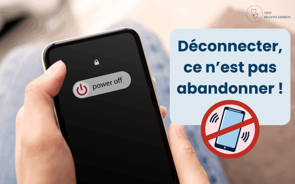 photo d'un médecin qui coupe son téléphone pendant les vacances