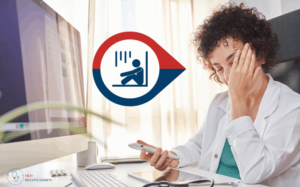 Photo d'un médecin déprimé par la rentrée