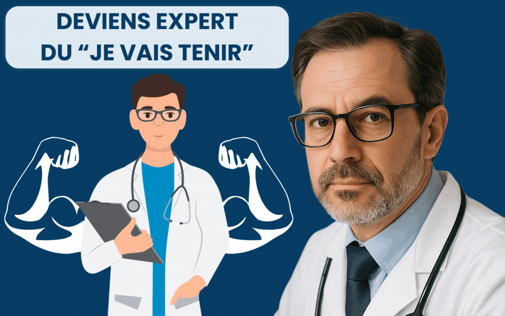 photo d'un médecin qui essaye de tenir bon malgré la fatigue