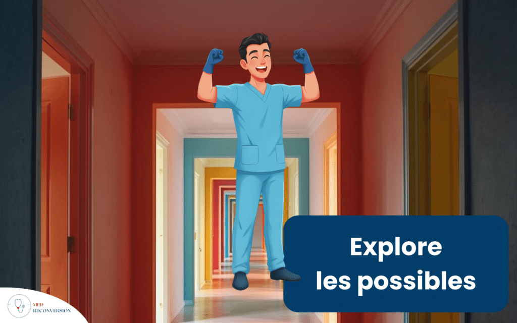médecin explorant les possibilités d'évolution professionnelle