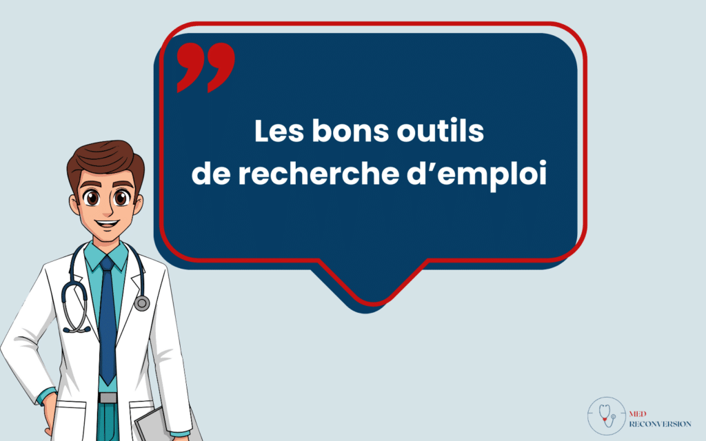 image d'un médecin expliquant les outils de la recherche d'emploi