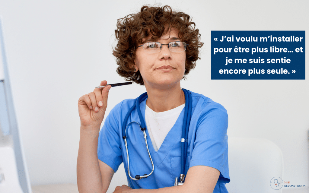 médecin ayant fait une évolution professionnelle et la regrettant