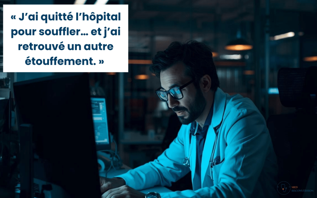 médecin reconverti regrettant son poste
