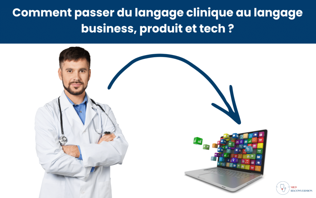 schéma passage du langage médical au langage de la start up santé