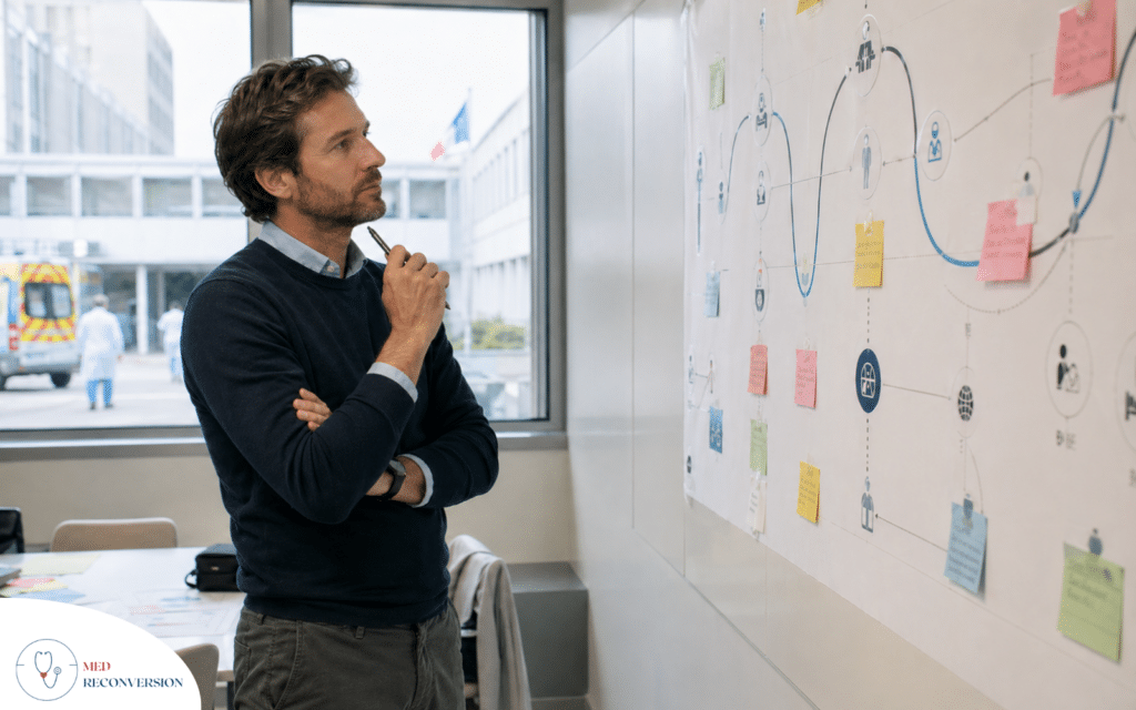 médecin travaillant sur le design de services de santé