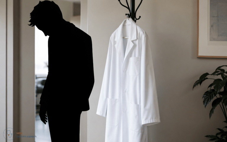 médecin qui a rendu sa blouse pour se reconvertir