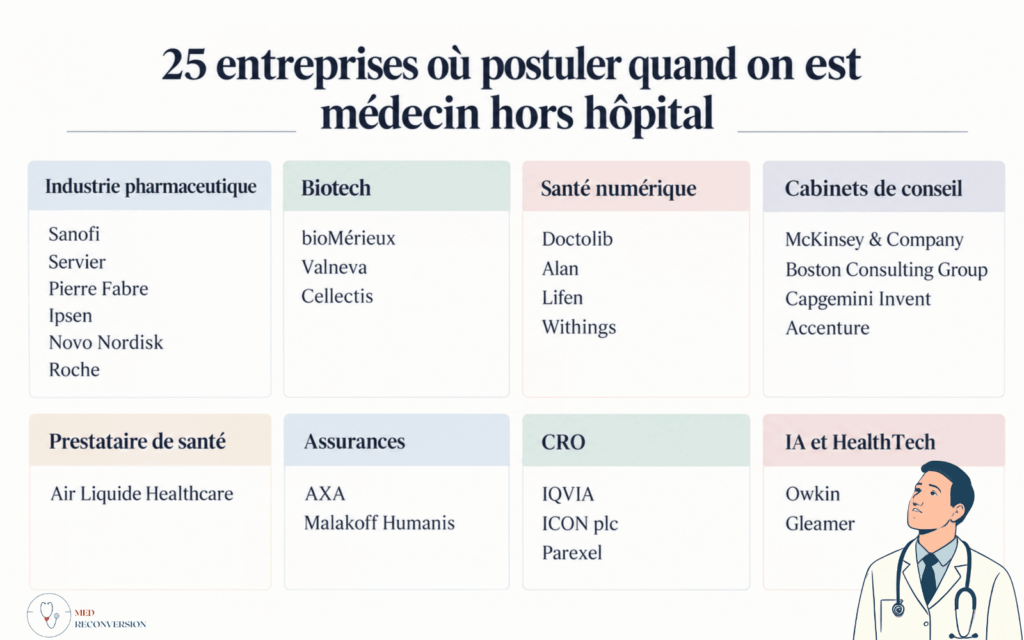 liste des entreprises qui recrutent des médecins en france en 2026