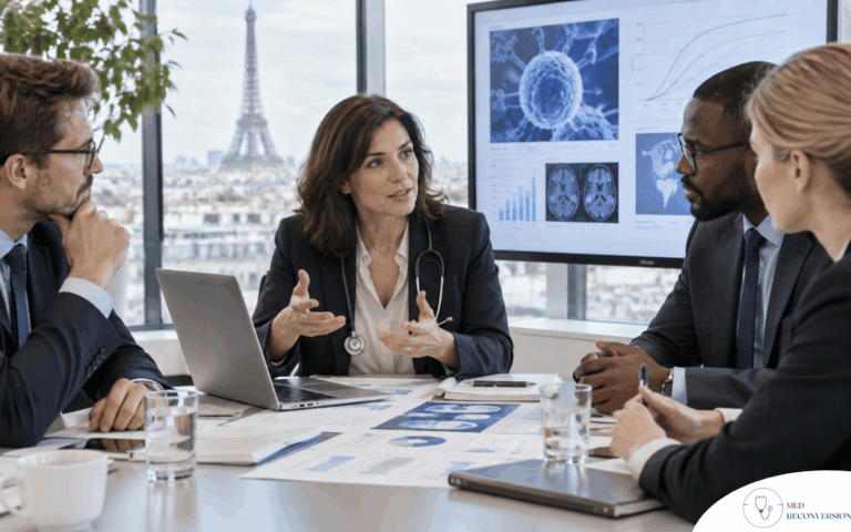 médecin travaillent dans une entreprise
